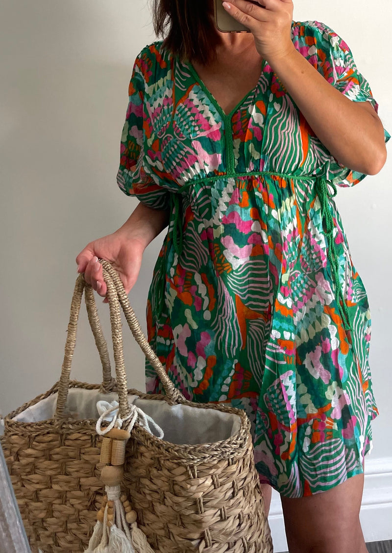 ZEmerald Printed Beach Coverup