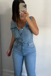 Denim Bootcut Jumpsuit