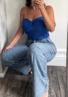 ZBlue Strapless Knit Top