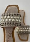 ZOat Linen Chrissy Studded Slide