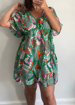 Emerald Printed Beach Coverup