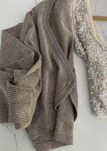 ZZ Taupe Paris Threaded Crop Knit