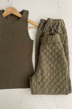 Olive Quilted Jogger