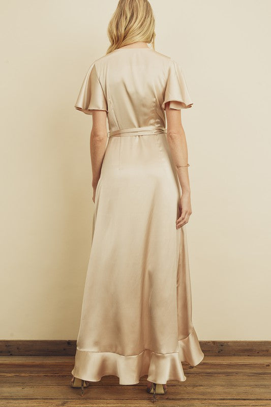 Champagne Wrap Maxi – Be the Aura