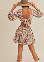 Z Lilac & Terra Floral Tie Back Dress