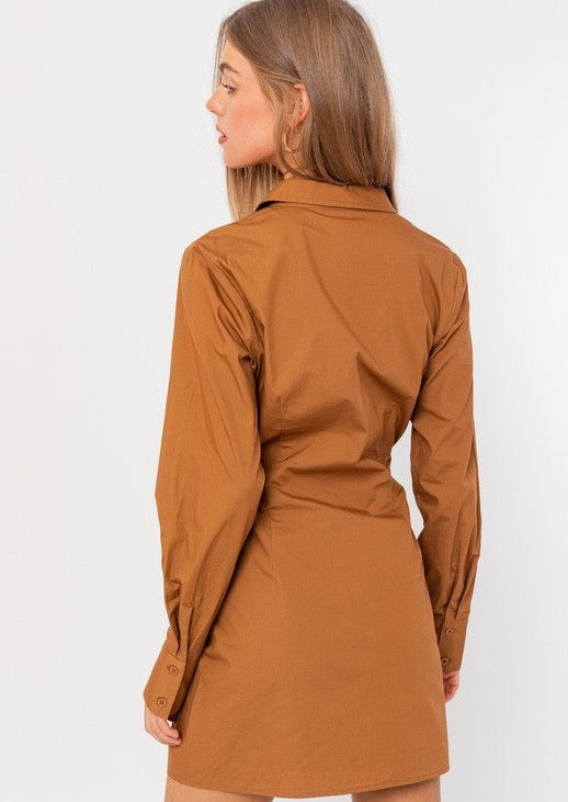 ZZ Camel Shirt Dress