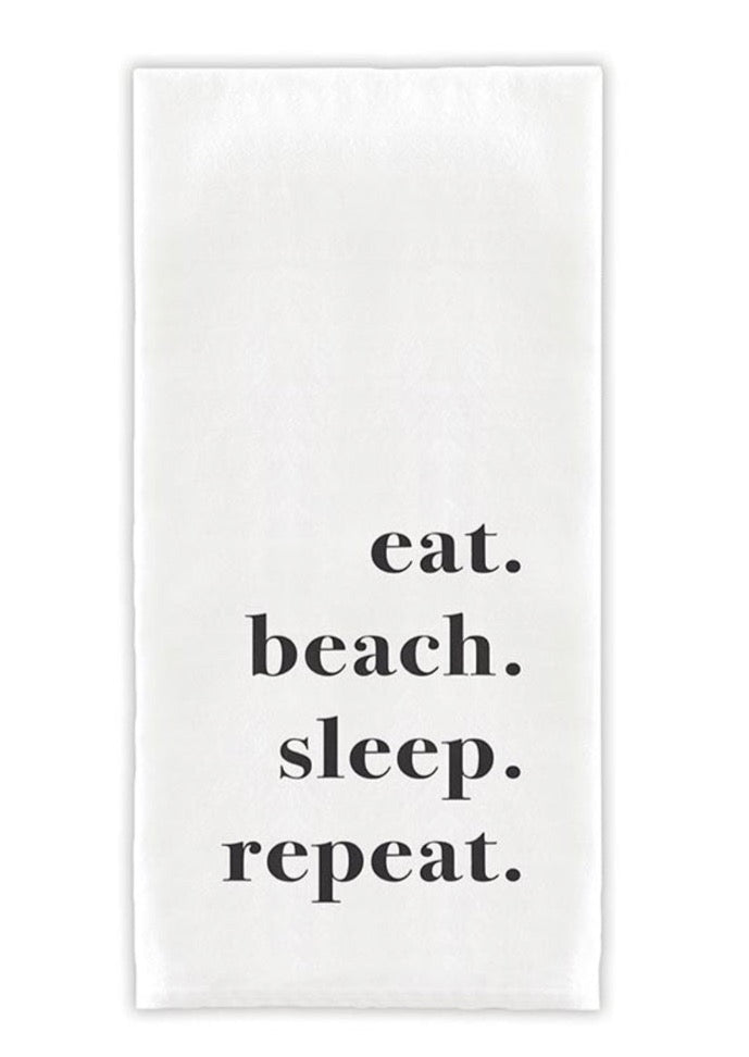 Z ZAURA Tea Towel "Eat Beach Sleep"