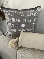 ZAura Pillow "Sunshine on my Shoulders"