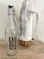 Z ZAura  Eau Water Aqua Glass Bottle