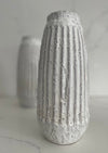 Z ZAura White & Gray Texture Tall Vase
