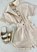 Oat Collared Dress Romper