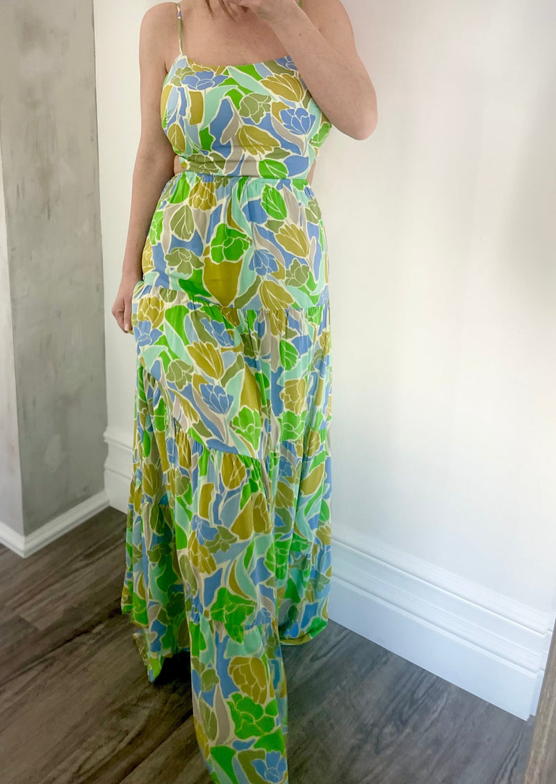 Lime Tropical Formal Maxi